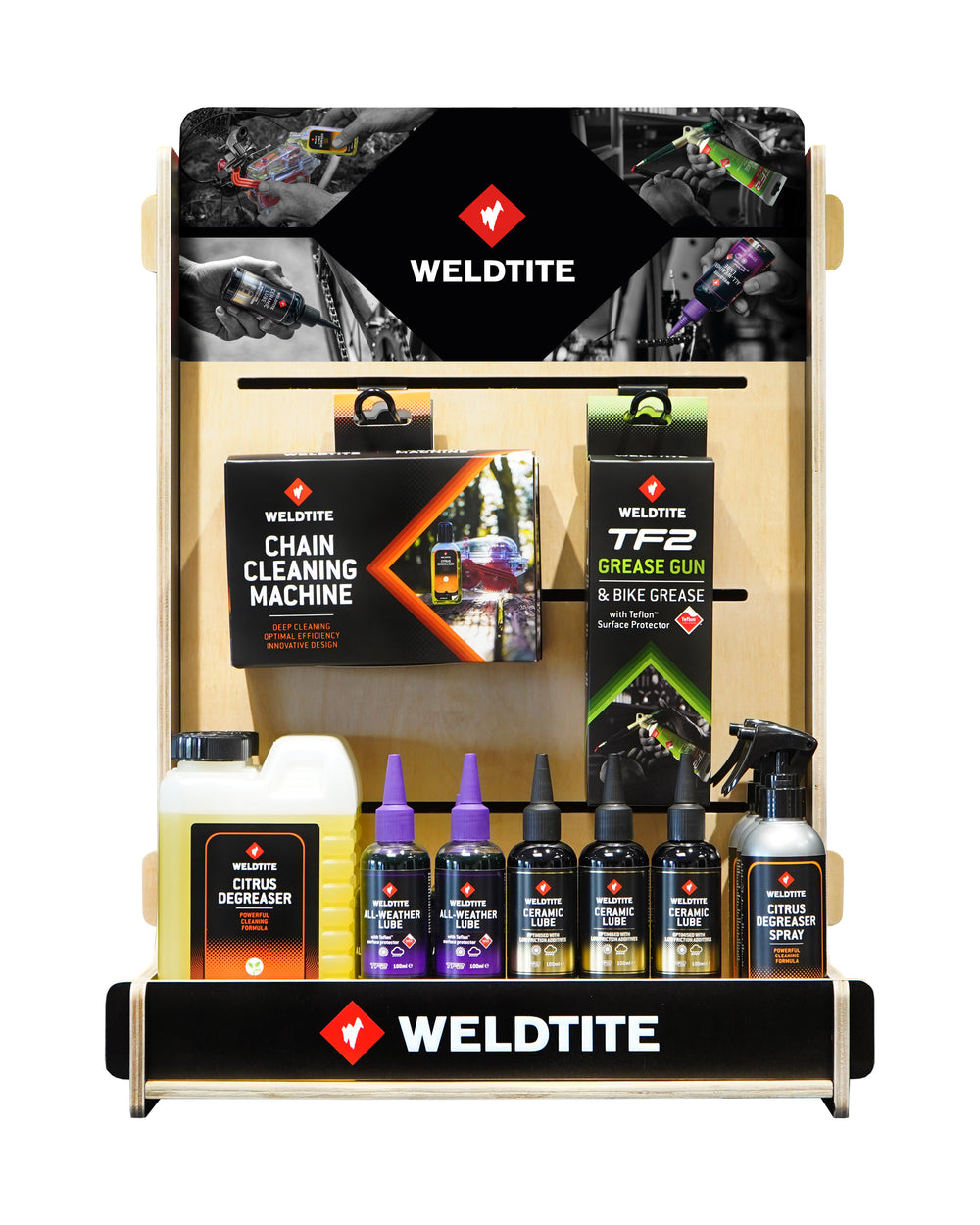 Display Weldtite produktpakke medfølger. Kun et stk. pr. butik