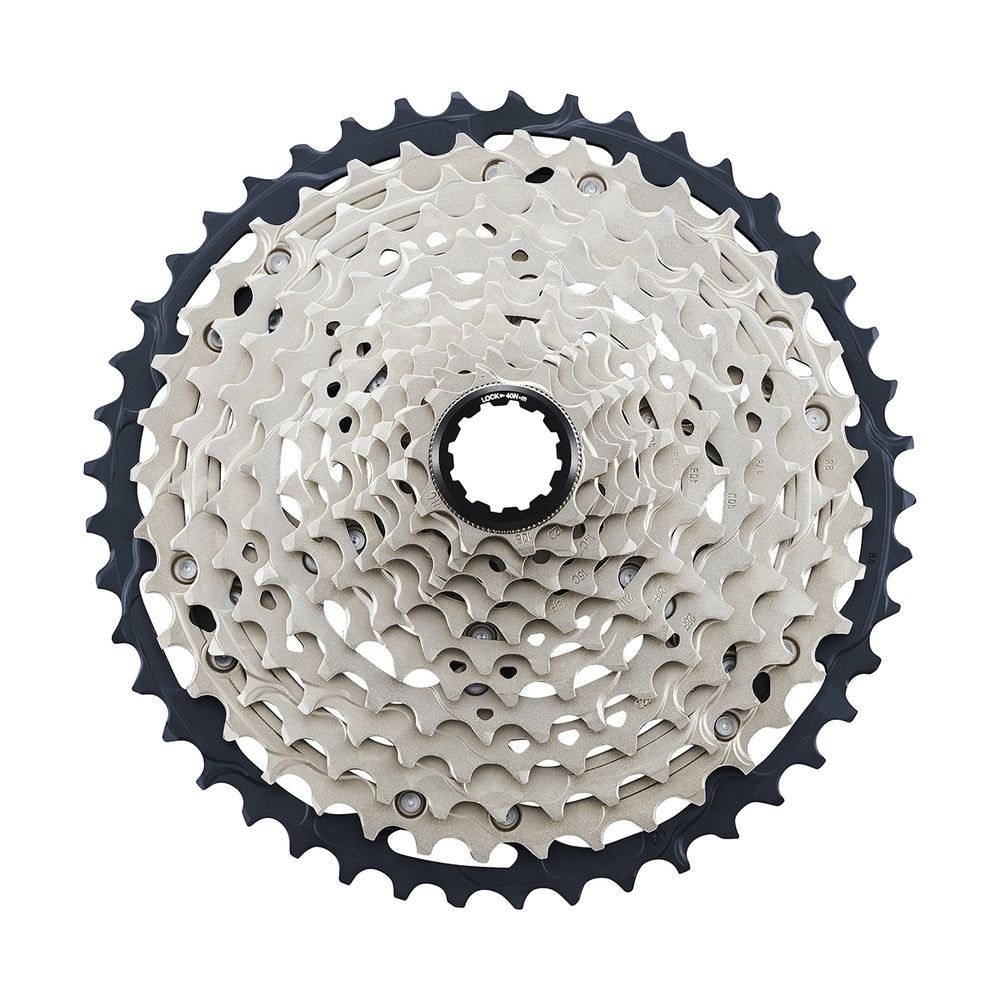 Shimano 12 speed kassette (krans12). Micro Spline. Beam Spider & Hyperglide+ Antal tænder: 10-12-14-16-18-21-24-28-32-36-40-45