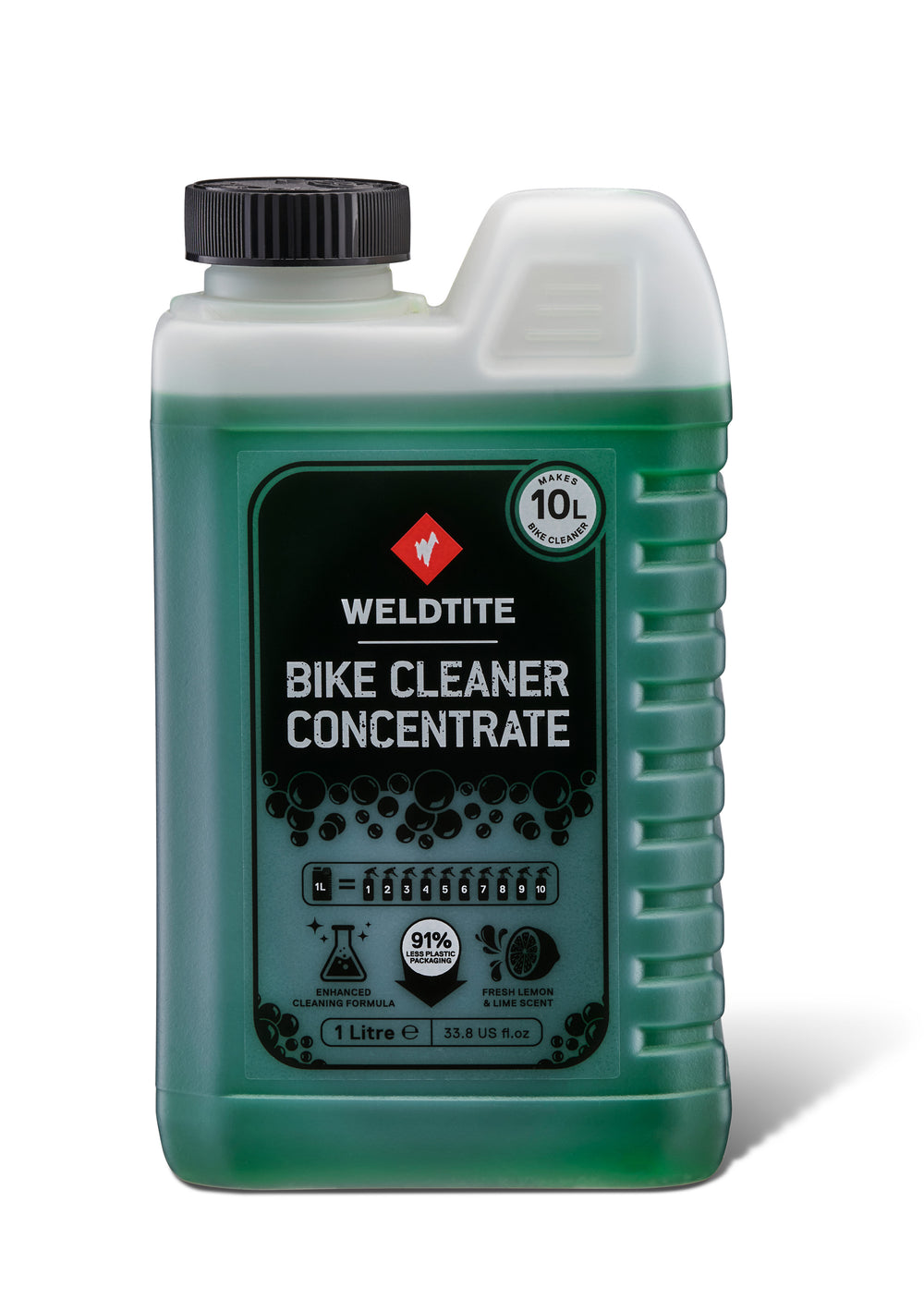 Cykelvask Lime Weldtite Concentrate (1L) bliver til minimum 10L