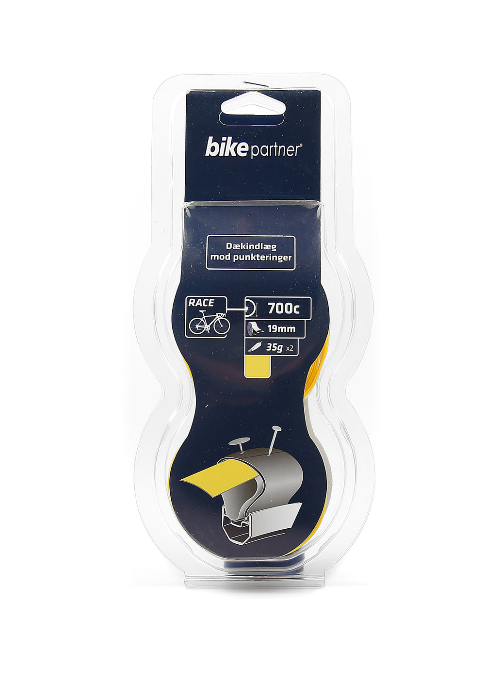 Dækindlæg Bikepartner (gul) 700x19-25C (10)