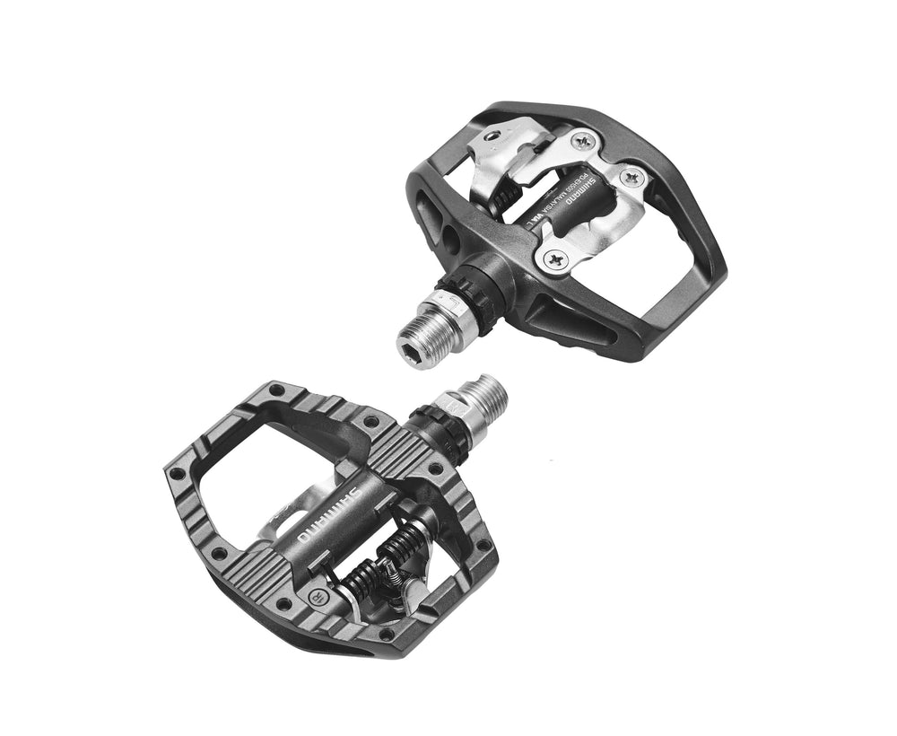 Pedalsæt Shimano Combi PD-EH500, kan bruges både som alm. platformspedal & SPD klik-pedal. Pedalsættet inkludere SPD klamper (SM-SH56).