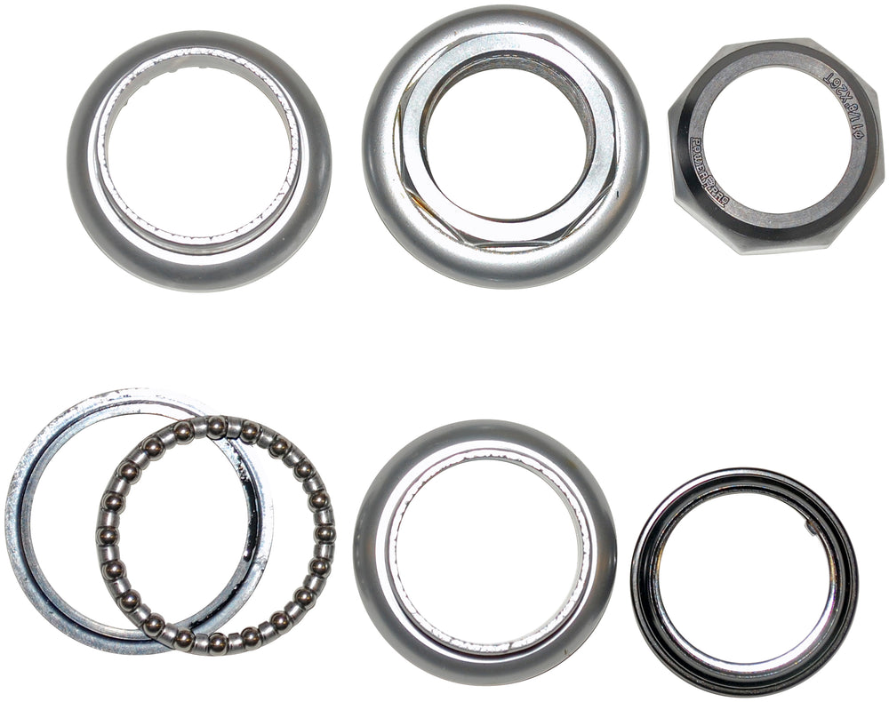 Styrfittings TH B52S stål m. gevind 1 18in stabelhøjde 35,8mm sølv