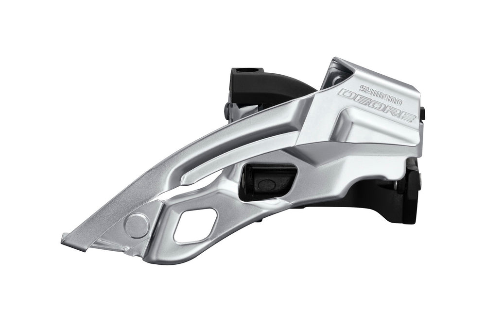 Forskifter Shimano Deore FD-T6000-L-6 Top-Swing forskifter (sort). 3x10-speed. Vinkel: 63-66°. Klemmediameter: 28,6, 31,8 & 34,9 mm.