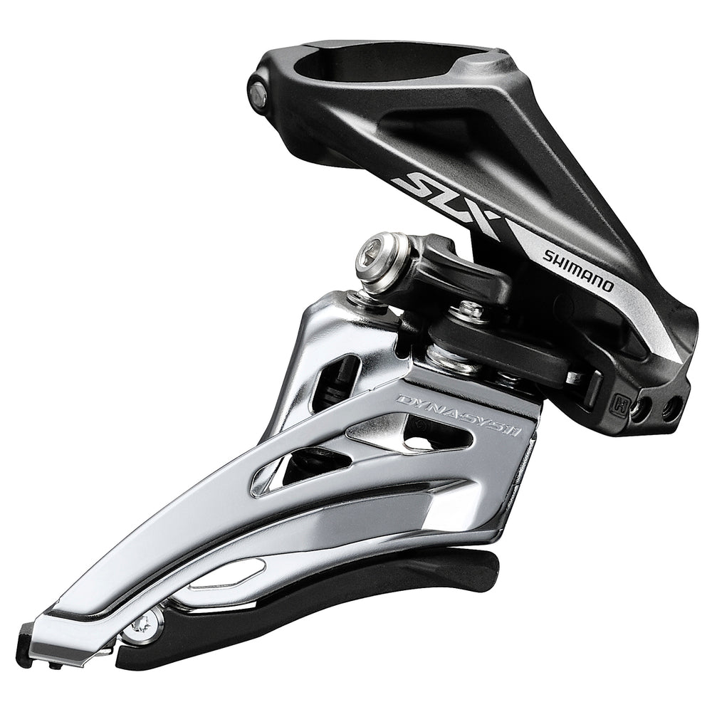 Forskifter Shimano SLX FD-M7020 (sort). Front Pull, 2 x 11-speed, Klemmemontering: 31,8-34,9 mm. Vinkel: 66-69°. Side Swing technology