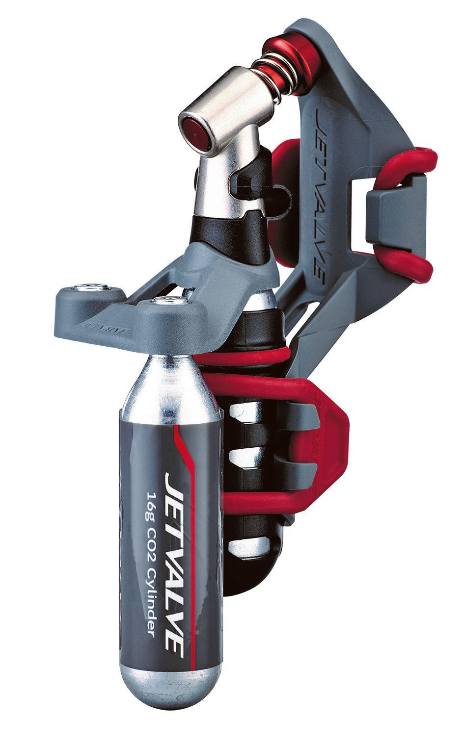 Pumpe Co2 til sadelpind montering inkl. 1 co2 16 g Seat Post Mount Jetvalve Smart System Weldtite