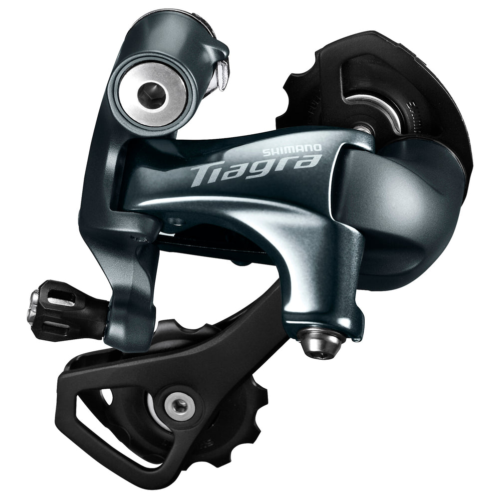 Bagskifter Shimano Tiagra 4700 (sort/grå). 10-speed til 2x10 & 3x10 gearsystemer og kassetter med alt fra 11-32 tænder.