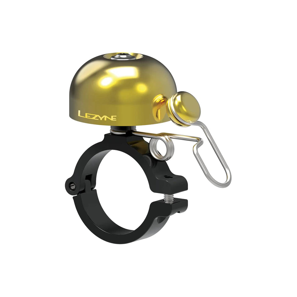 Lezyne Classic messing ringeklokke m. messing fjederhammer guld