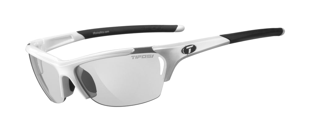 Tifosi Radius Pearl White Smoke Fototec solbriller med justerbare linser, der tilpasser sig lysforholdene.