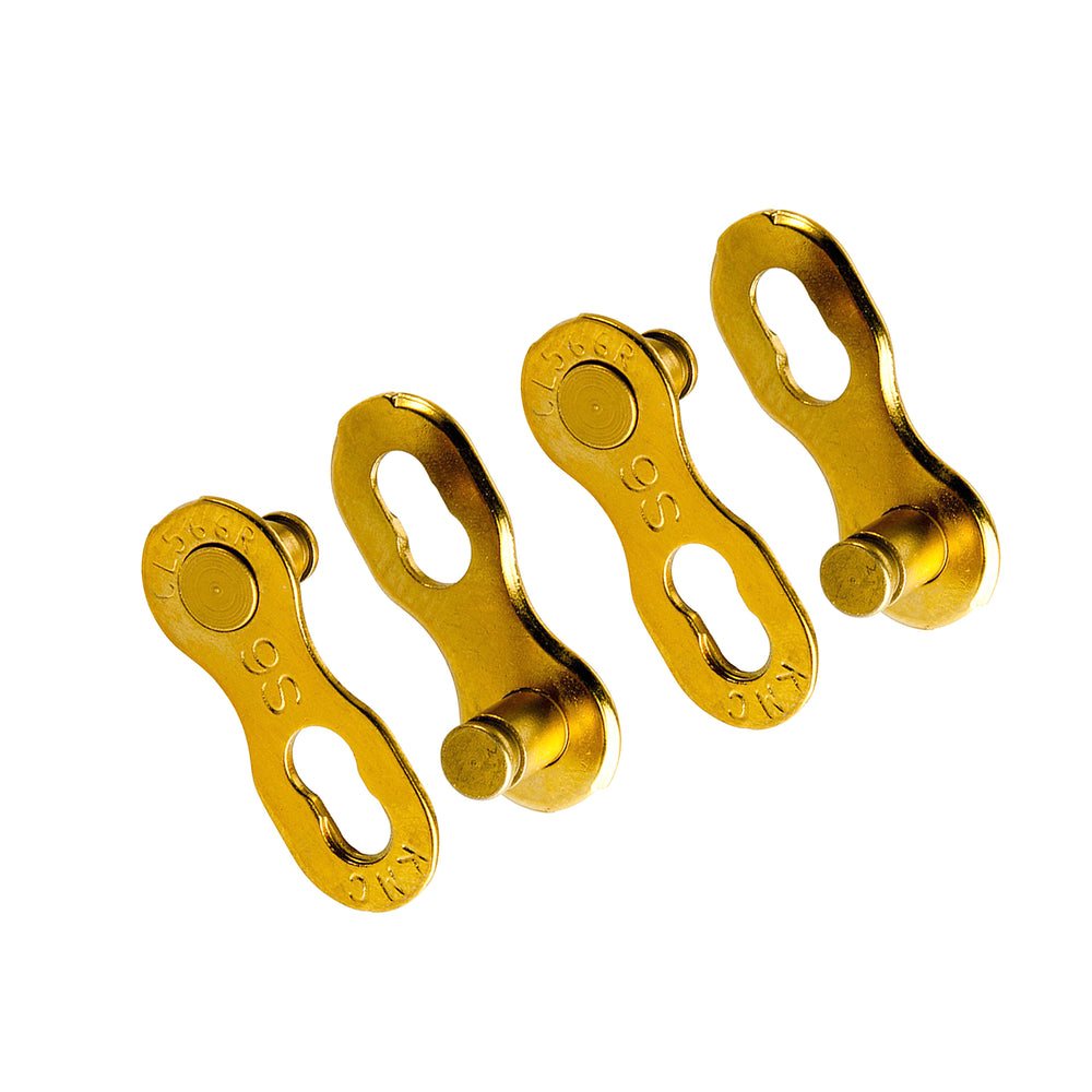 samleled fra KMC Missinglink 9 speed (guld) til X9L og X9SL. 2 stk. Re-usable.