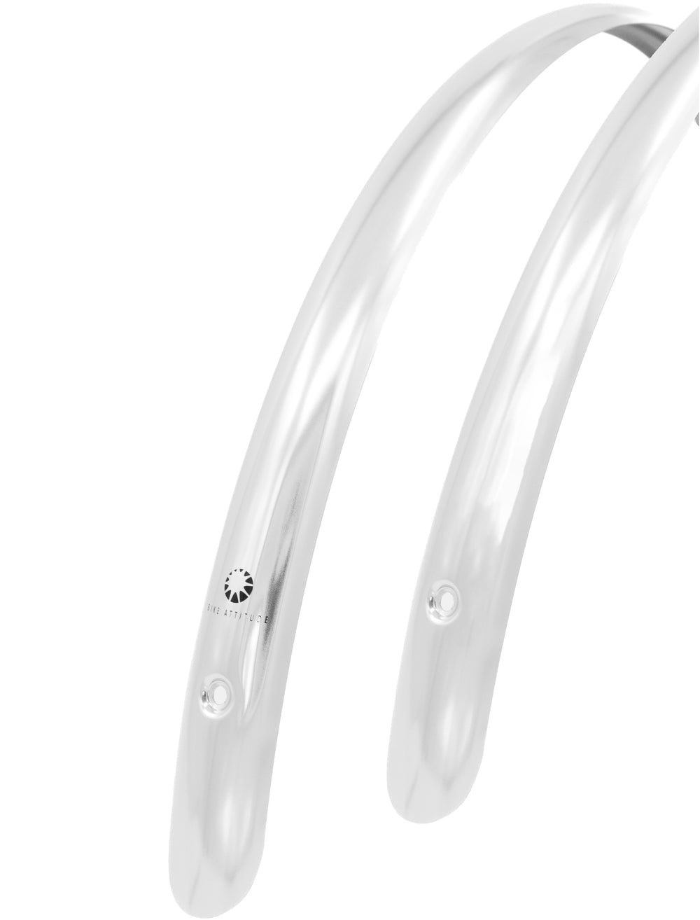 Bike Attitude skærmsæt 700x38mm alu rustfrit tilbehørstivere poleret sølv