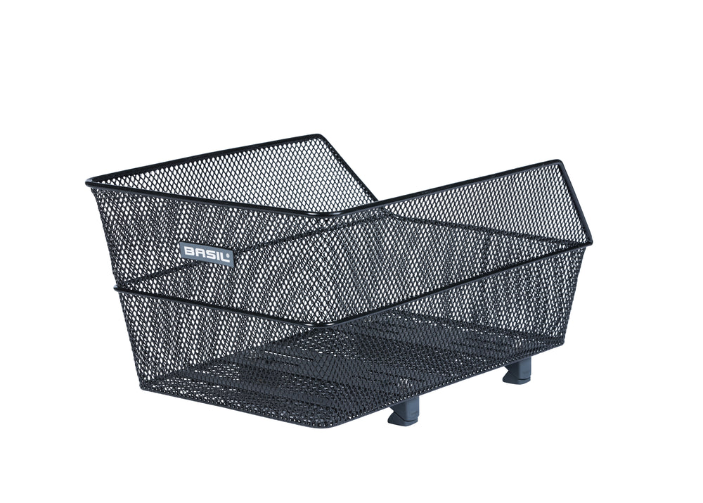 Kurv BASIL CENTO WSL (sort) velegenet til e-Bikes. Dimension: 45x31x21cm, vol: 30 L. Ønskes ekstra høj kurv anbefales vare nr. 70823.