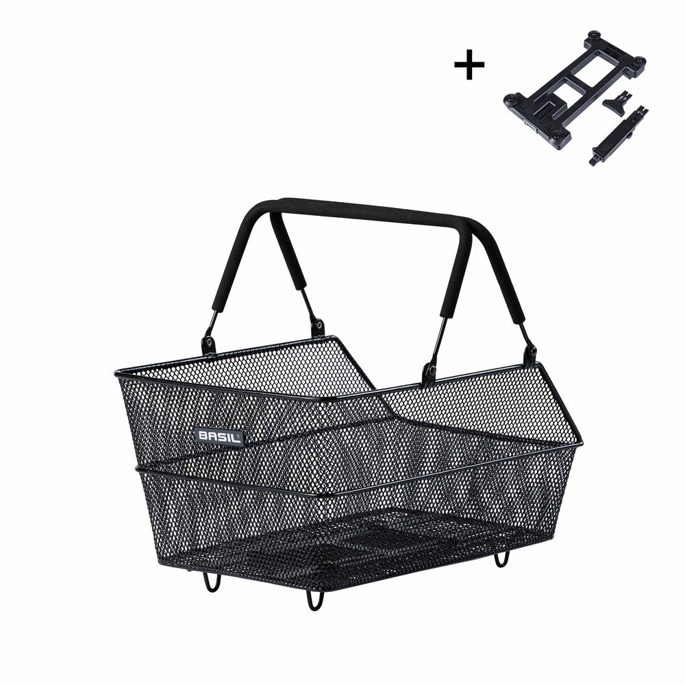 Kurv Basil Cento MIK 2.0 str. small (sort). Dimensioner: 31,5x21,5x17 cm, volumen: 11 L.