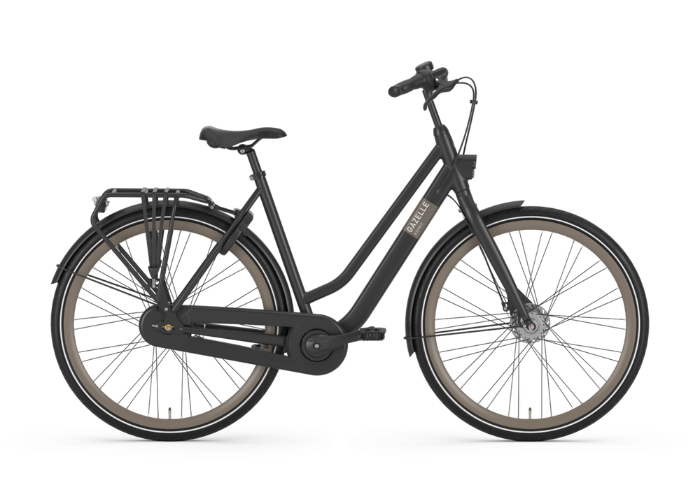 Matsort Gazelle Esprit Dame cykel med 7 gear, ideel til bykørsel og fritidsbrug.