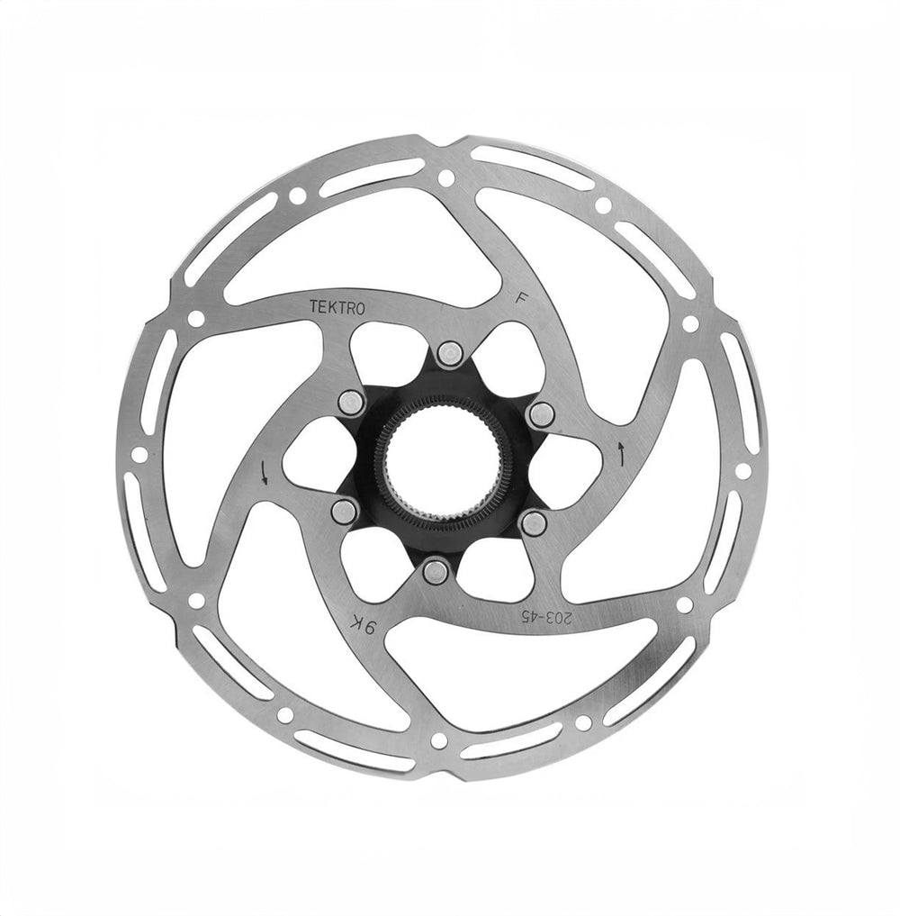 Tektro Ø160 2,3 mm, bremseskive til Centerlock. Stor effektmodulering, lang holdbarhed, afrunded kanter & slidindikator.