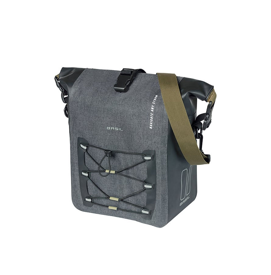 Taske Basil Navigator Storm Størrelse medium MIK Hook vol. 12-15 L. sort