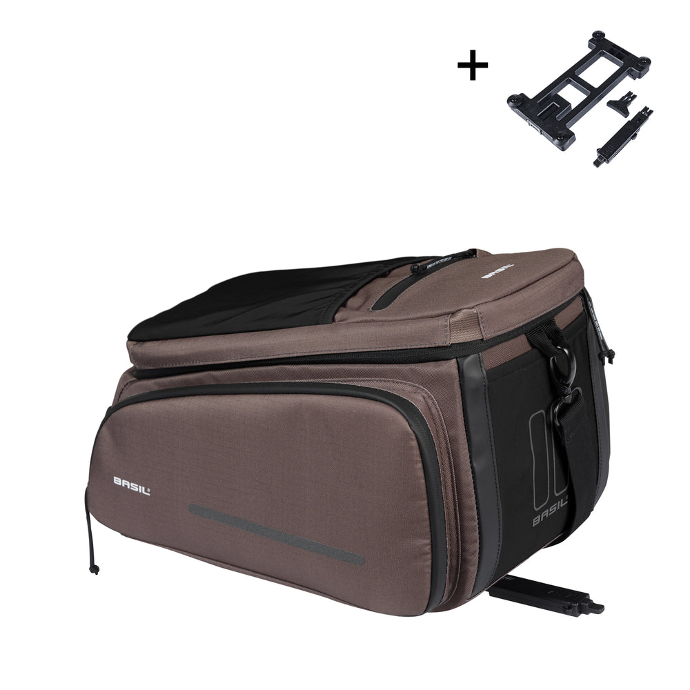 Taske BASIL MOVE Trunk bag MIK 2.0 Brun, 33x24x15cm 10-26L Inklusiv MIK adapter 2.0