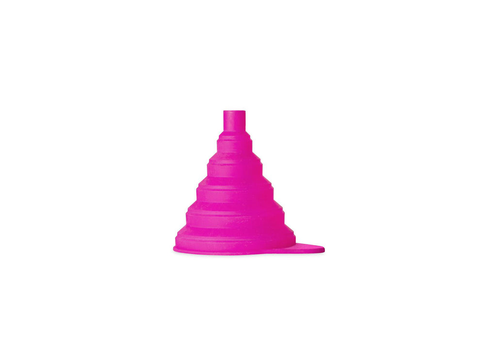 Silicone funnel from Mucoff, designed for easy pouring and transfer of liquids, featuring a flexible, collapsible design for convenient storage.