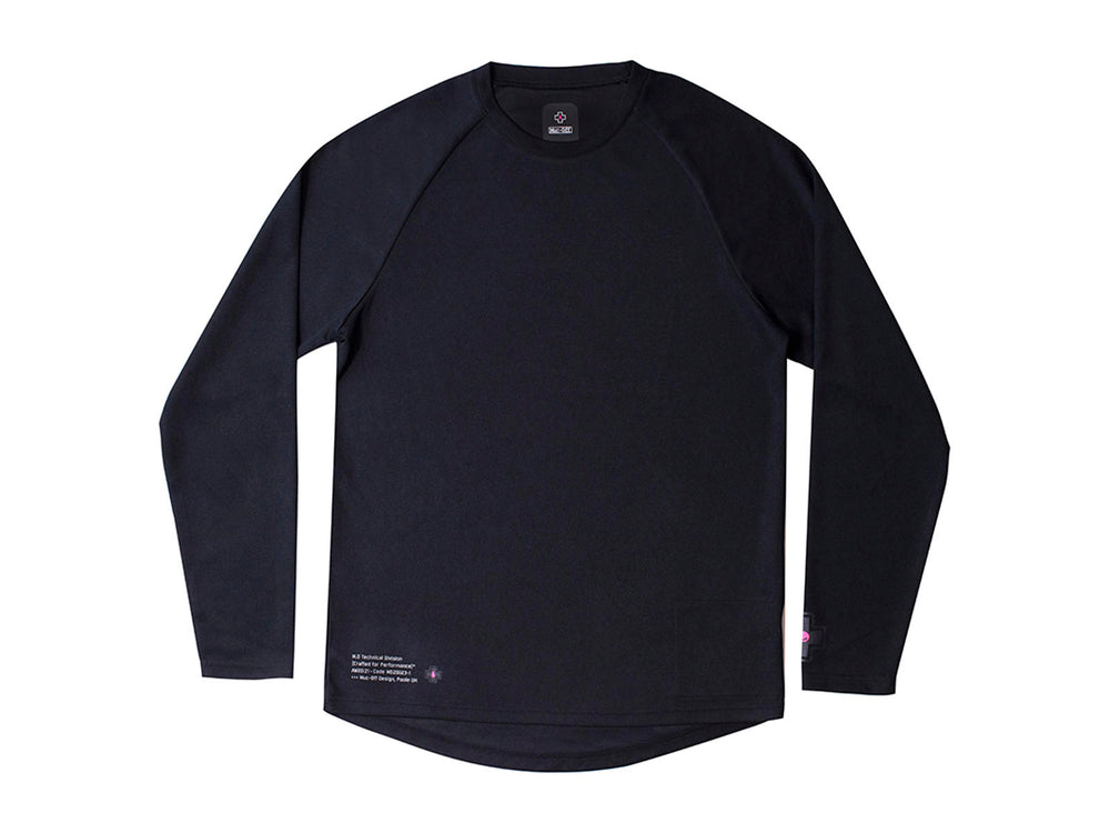Mucoff Riders Jersey i sort med farverige detaljer, designet til cyklister for optimal komfort og stil under rideture.
