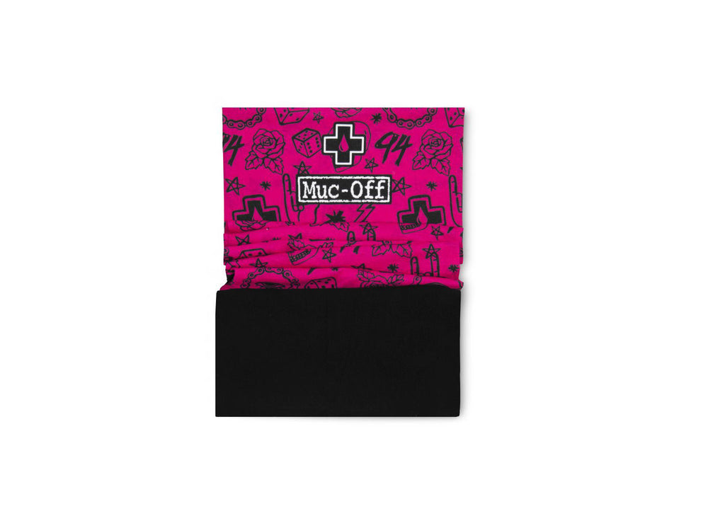 Mucoff Winter Neck Gaiter i sort, designet til at beskytte halsen mod kulde og vind, ideel til udendørs aktiviteter om vinteren.