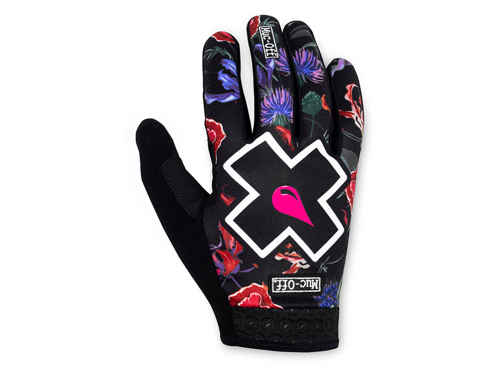 Håndledsvenlige Mucoff Riders Gloves i sort og blå, designet til cykling med god greb og beskyttelse.