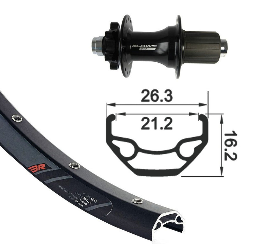 XLC Wheel Rodi Black Rock 29" Rear