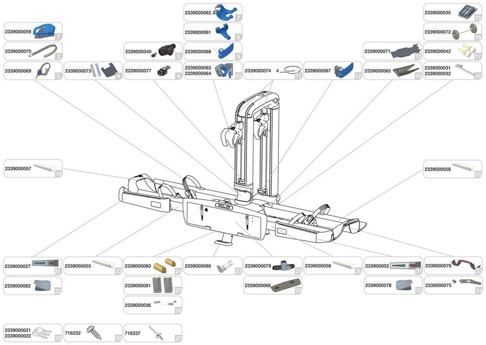XLC Spare part - carrier Alloy profile