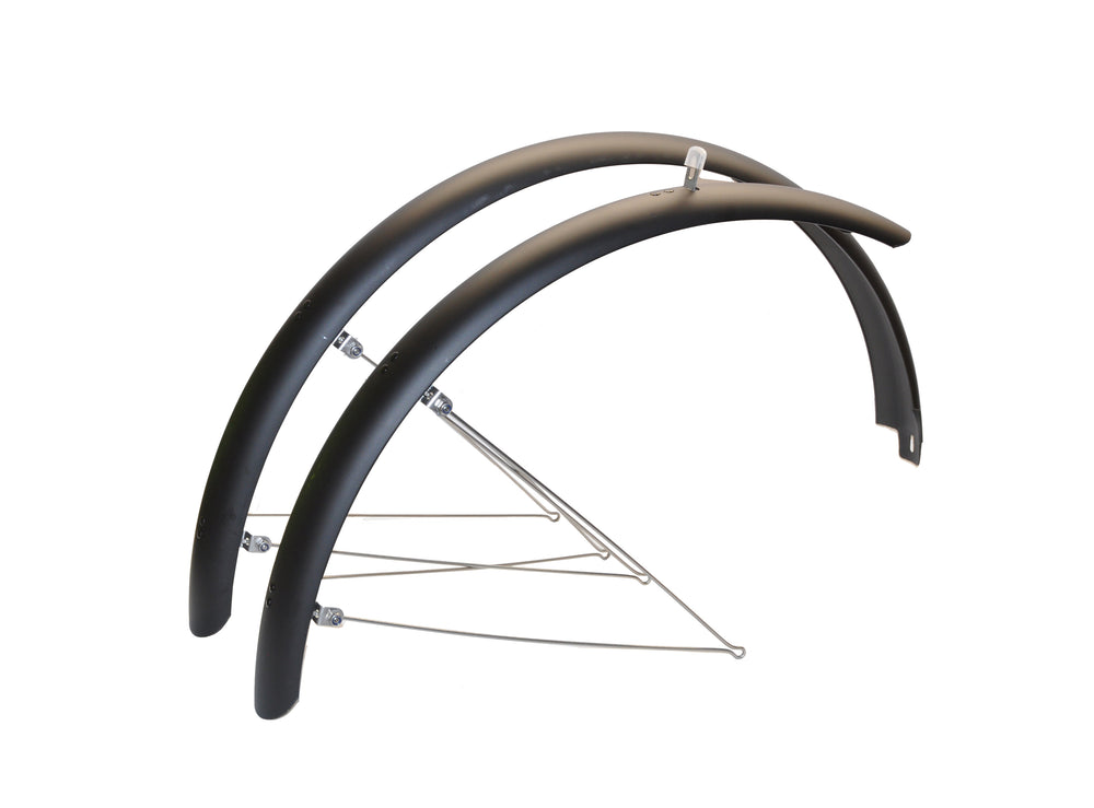 Skærmsæt 27,5"-29" 60mm matsort m/rustfri stivere BikePartner (5)