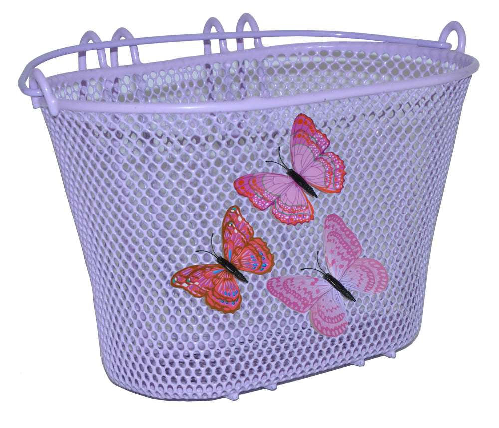 Kurv JASMIN BASIL Sommerfugl Lilla Front 26x17x17cm(10) m/krog 12-20