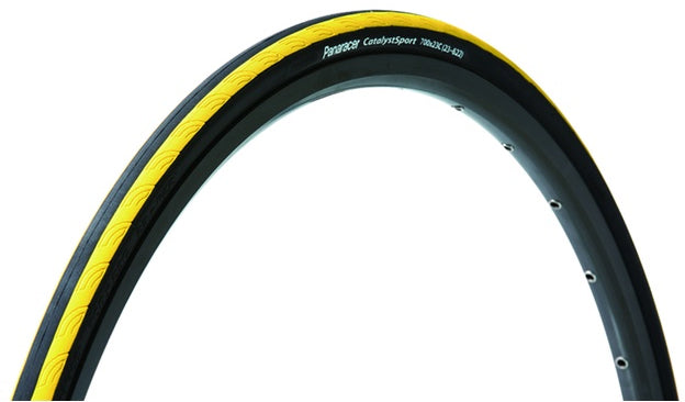 Panaracer Catalyst Sport kanttrådsdæk 700x23C 310g sortgul (25)