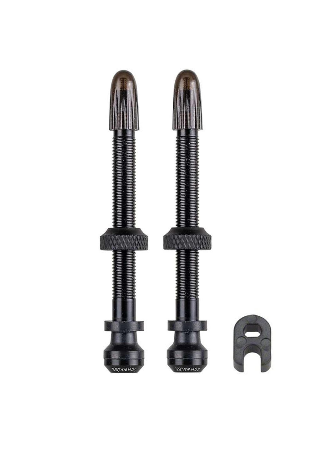 Ventil til tubeless fra Schwalbe (sort). TL-ventil racer 60 mm, 2 stk.