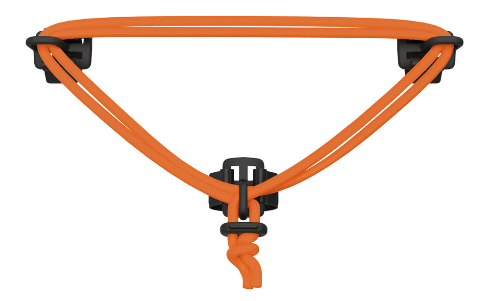 Carryyygum bagagestrop monteres med velcro på styr orange