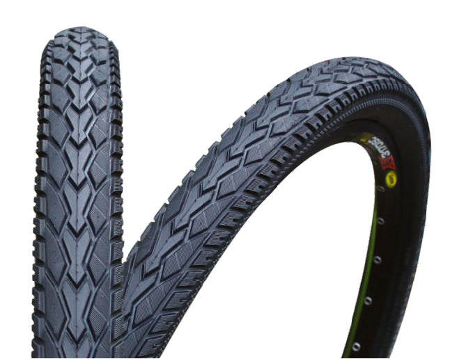 Chaoyang Dæk Mako 24x1.95 med Shark Skin mønster, designet til cykler for forbedret greb og holdbarhed.