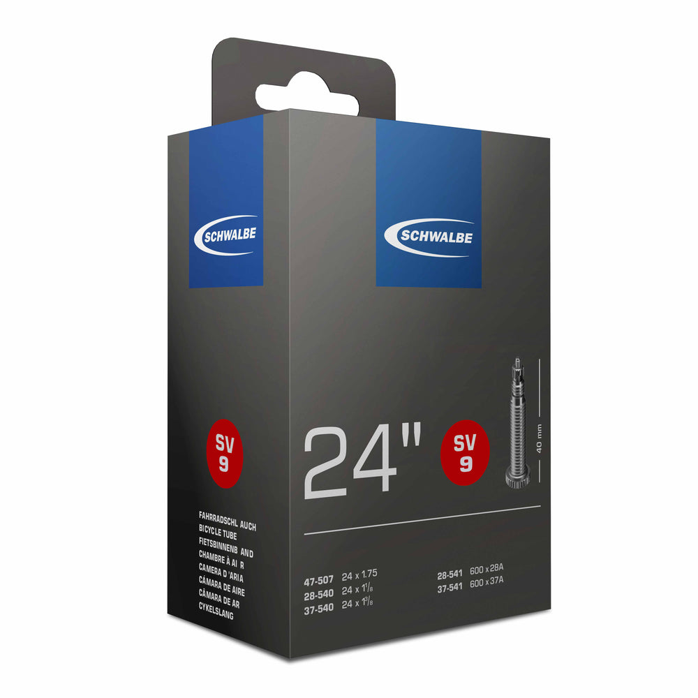 Slange Schwalbe 24x1 1/8/1,75 SV9 æske FV40 600x28/37A org.nr. 10463913 (28/47-507/541)