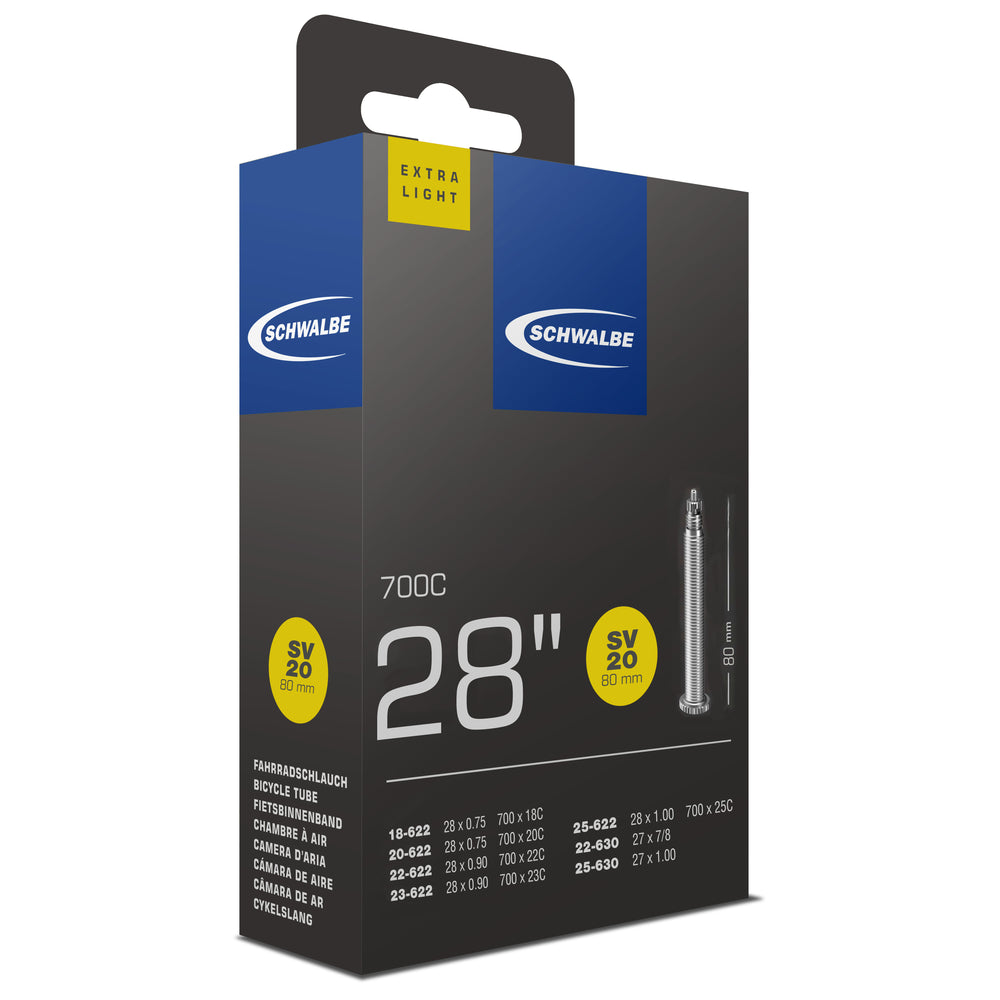 Slange Schwalbe 700x18-25C SV20XXL æske X-light FV80 org.nr. 10463653 (18/25-622/630)