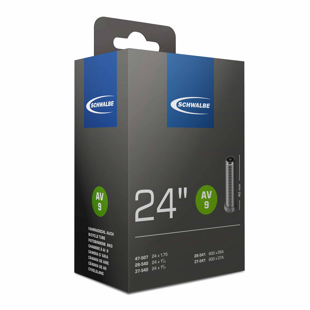 Slange Schwalbe 24x1 1/8/1,75 AV9 æske AV40 600x28/37A org.nr. 10462620 (28/47-507/541)