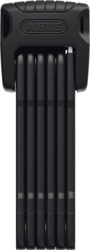 Sort Abus foldelås Bordo Granit XPlus 6500K/90 med en længde på 90 cm, vist sammenfoldet på en hvid baggrund.