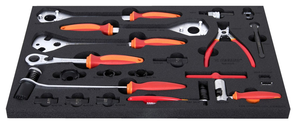 UNIOR Bike tool set in tool tray Each