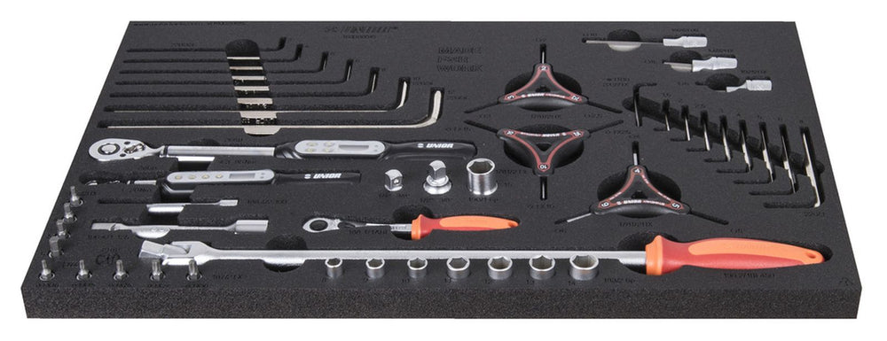 UNIOR Bike tool set in tool tray Each