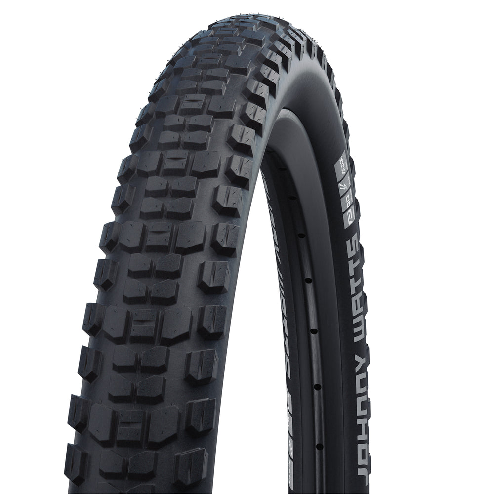 Dæk Schwalbe 29x2,35 MTB E50 JOHNNY WATTS Perf. DD Green Guard Sort 11159432 (60-622) HS604 ADDIX