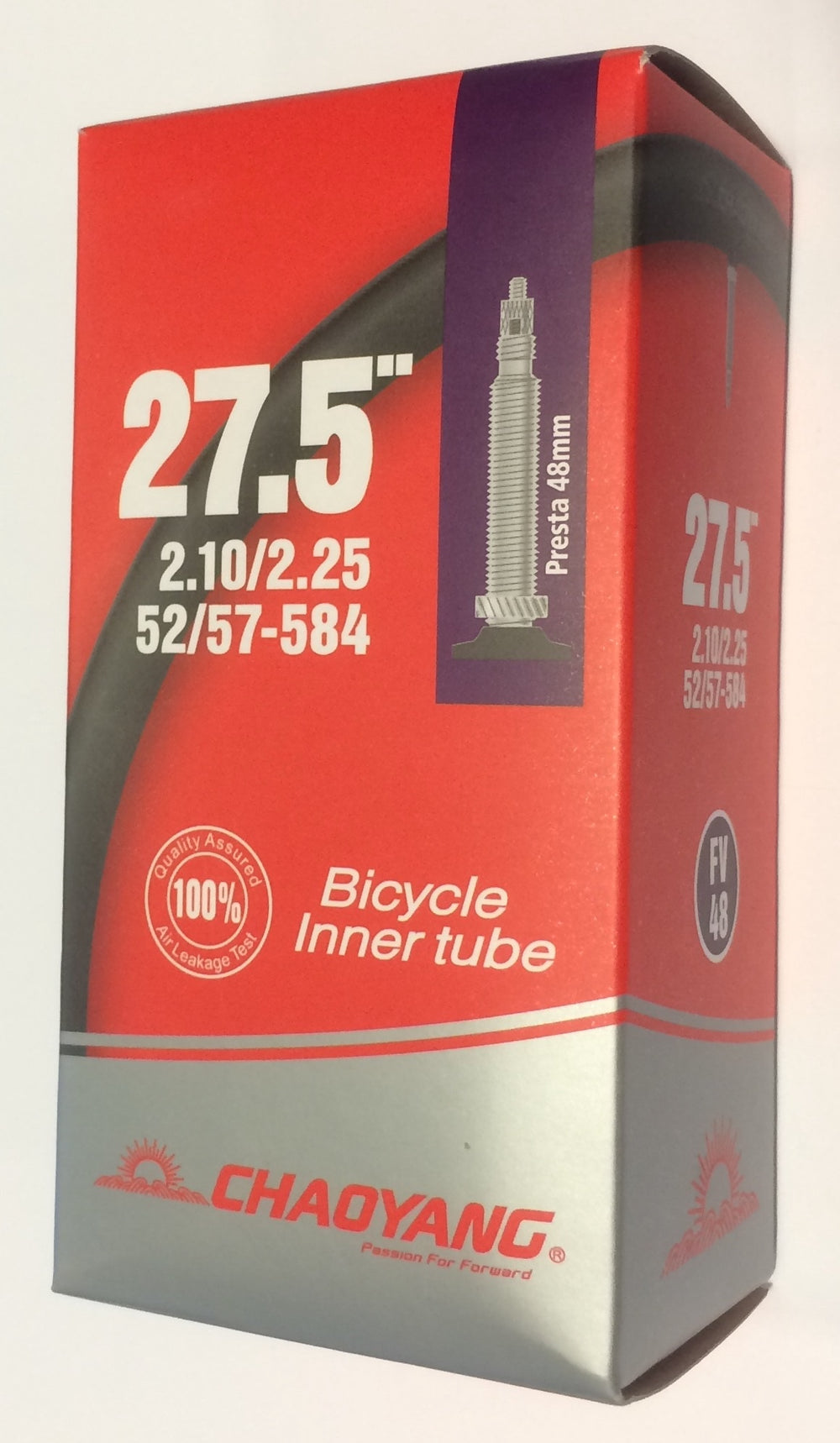 Billede af Chaoyang cykelslange 27.5x2.10-2.25 med Presta ventil på 48mm, ideel til mountainbikes.
