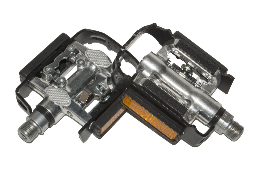 Bike Attitude pedal vendbar SPDalm alusort lukkede lejer C002B