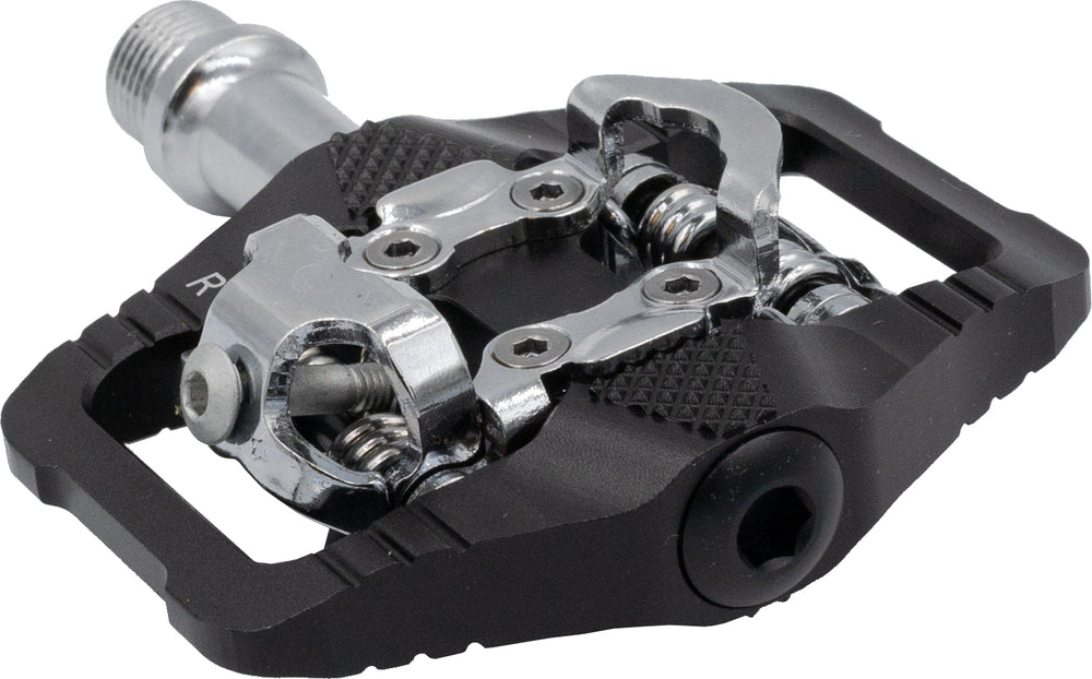 Bike Attitude MTB pedal SPD CNC alu body Cr-Mo aksel inkl. klampe 388g sort