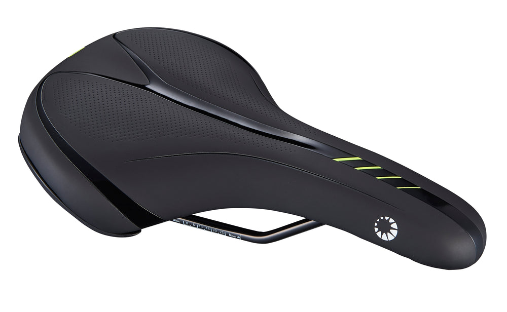 Bike Attitude City sadel 282x172mm D2 herre PU sortgrøn