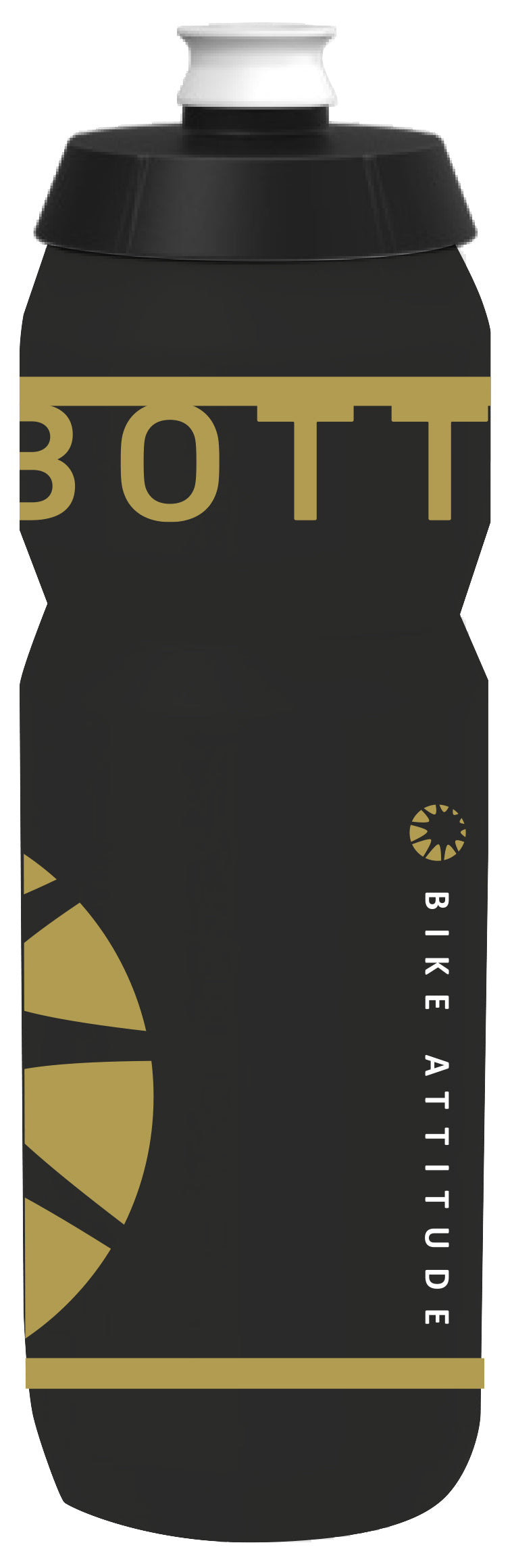 Bike Attitude flaske Bottle Up 750ml sortguld