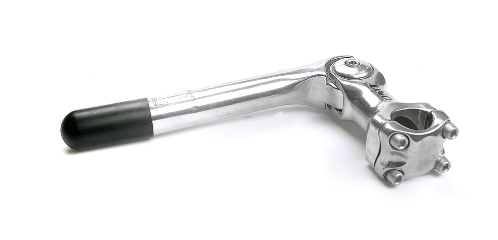 Styrstamme justerbar 90/130mm Sølv Alu 0-60° åben ø22,2mm- styr 25,4mm