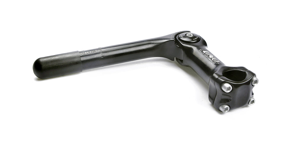 Styrstamme justerbar 120/120mm Sort Alu 0-60° åben ø25,4mm - styr 25,4mm