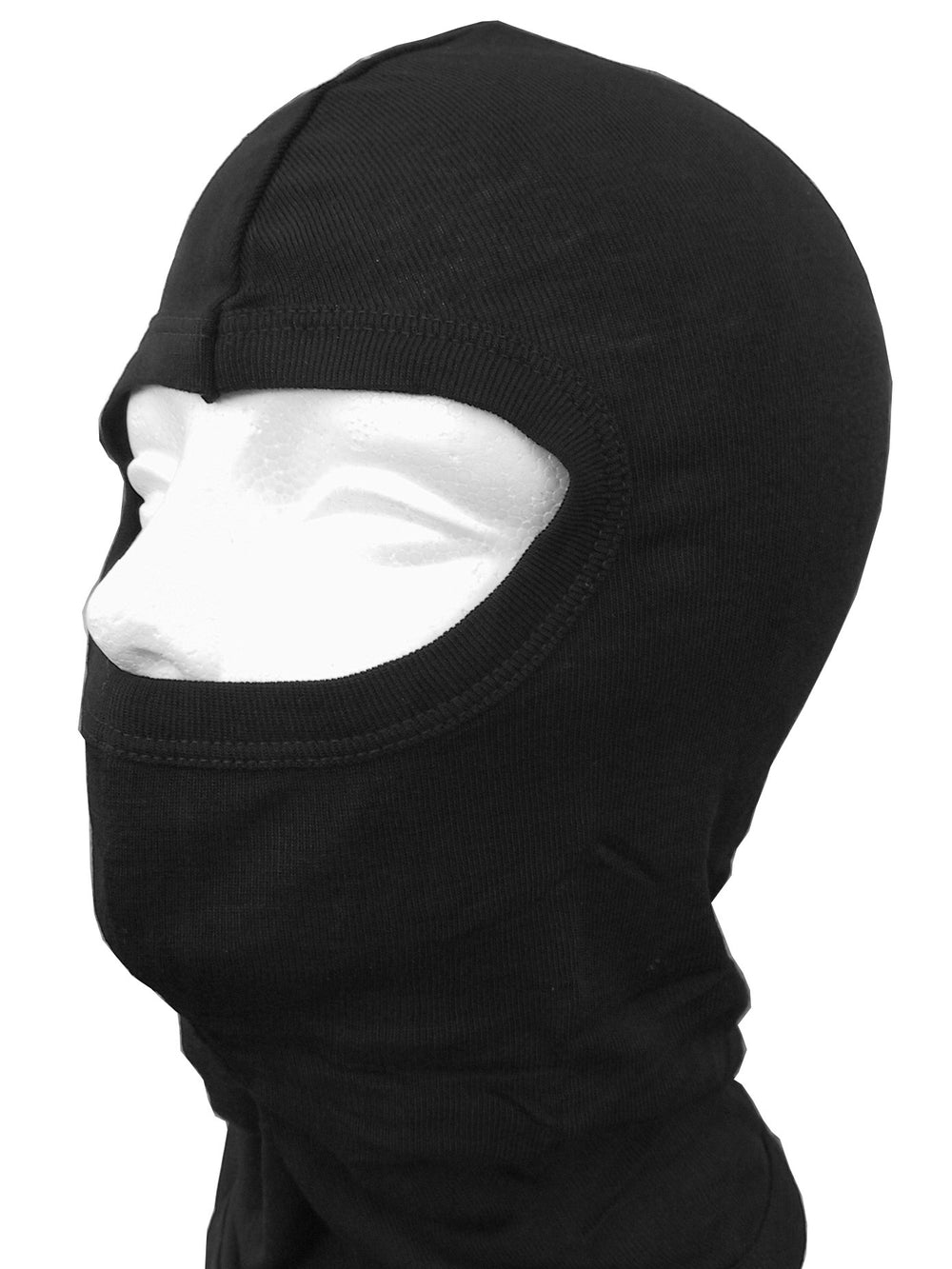 Balaclava, hjelmhue (sort) fra Bikepartneri 100% bomuld.