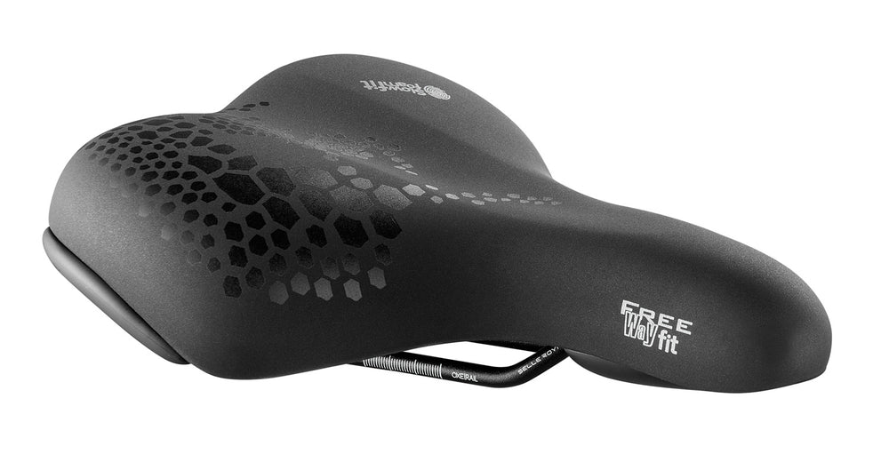 Sadel (unisex) 90° Selle Royal model Freeway Fit. 90°kørestilling. Slow Fit Foam, Royal Vacuum, Scuff Guards og CIS (integrated clip system).