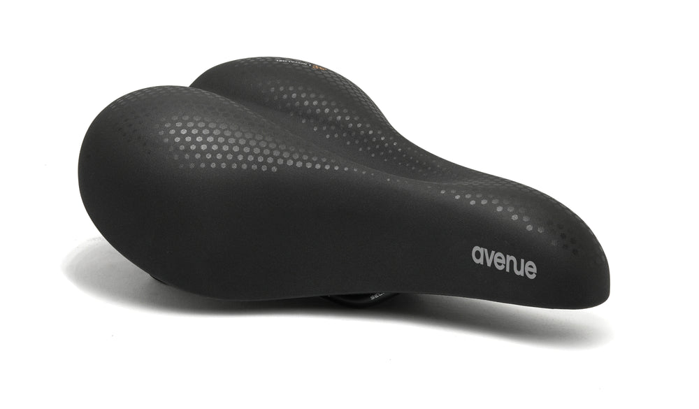 Sadel (unisex) fra Selle Royal model Avenue 60° kørestilling. Royalgel, Royal Vacuum, Ergonomic channel & ICS