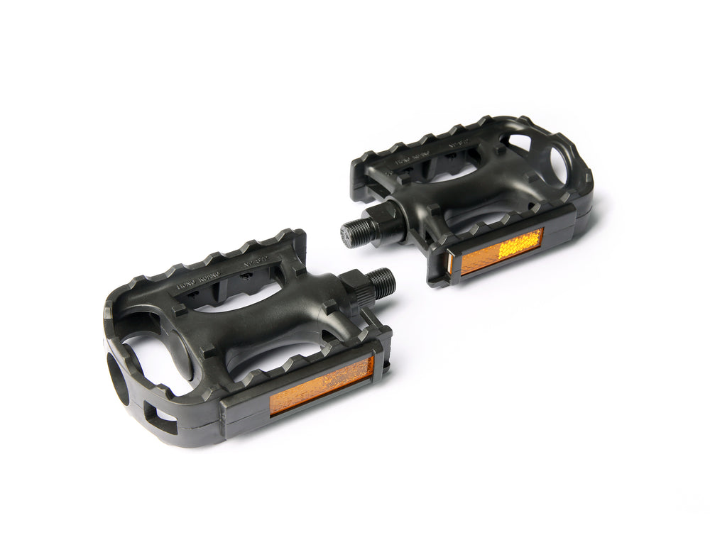 Pedal BikePartner MTB 1/2 Sort Nylon m.refleks